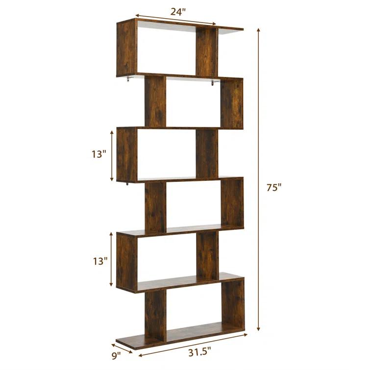 Latitude Run® Pomp Geometric Bookcase