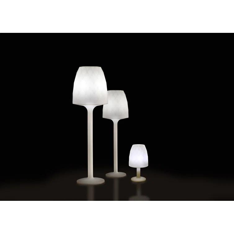 Vases Matte Ice White Plug-In LED Outdoor Floor Lamp