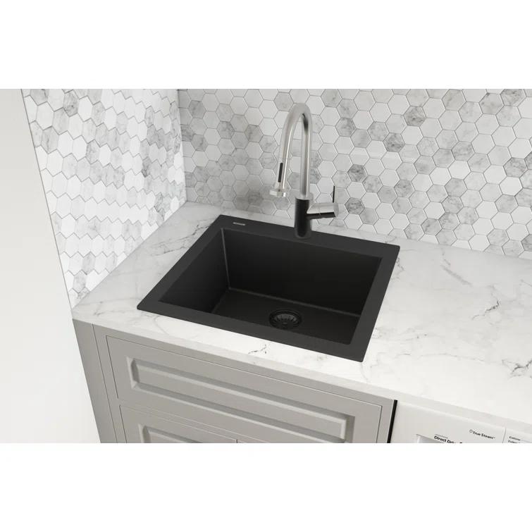 Ruvati epiGranite Drop-in Topmount Granite Composite Kitchen Sink