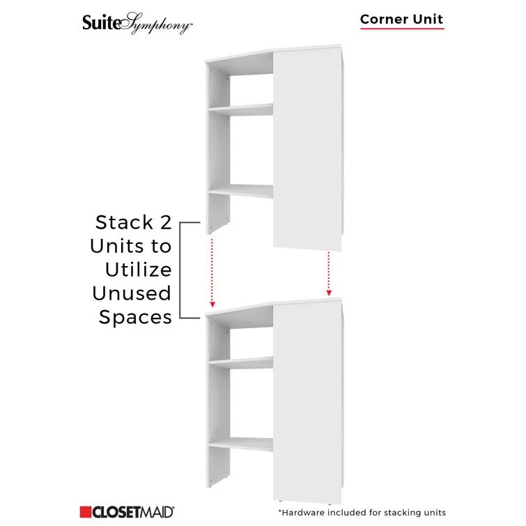 SuiteSymphony 31.75" W Corner Shelf Unit
