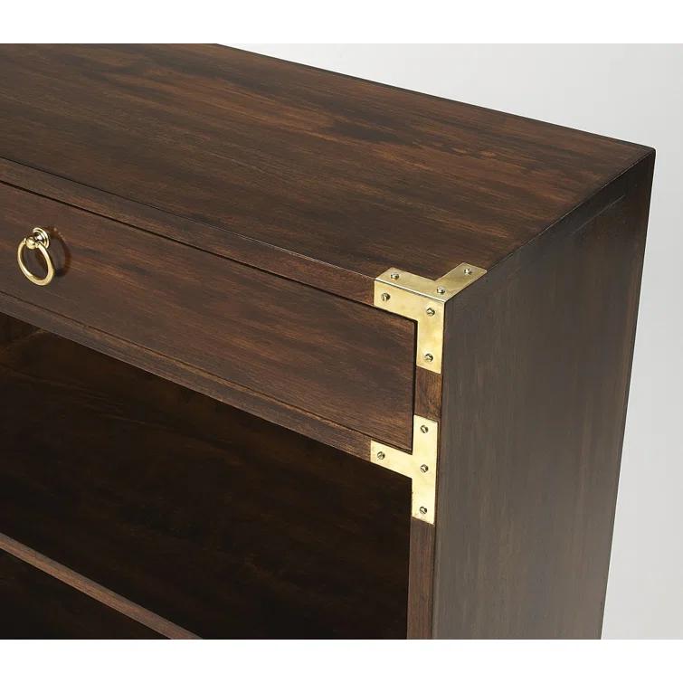 Butler Specialty 2 Shelf Bookcase In Brown And Gold