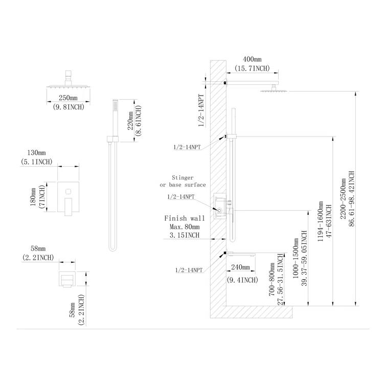 All-In-One Kit with Rough in-Valve