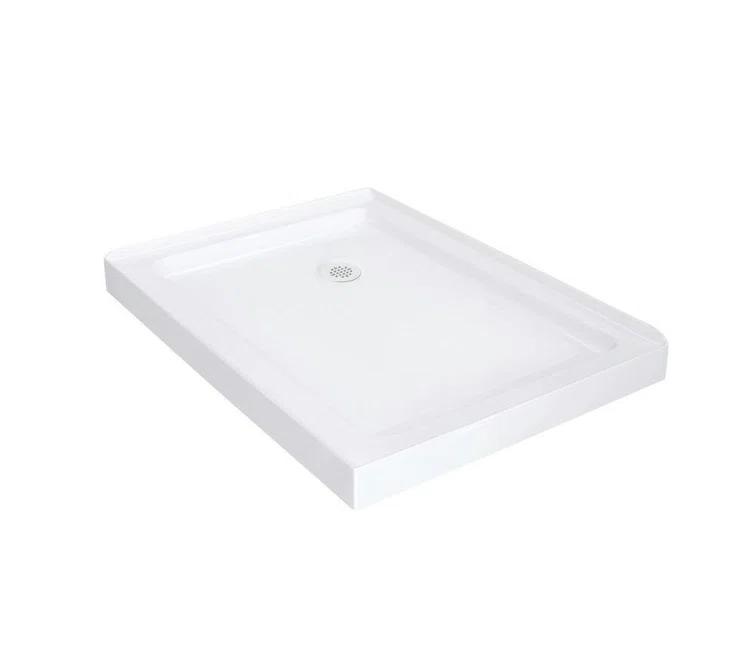 Moselle 60" W x 35" D x 77.5" H Frameless Rectangle Sliding Shower Enclosure with Base Included