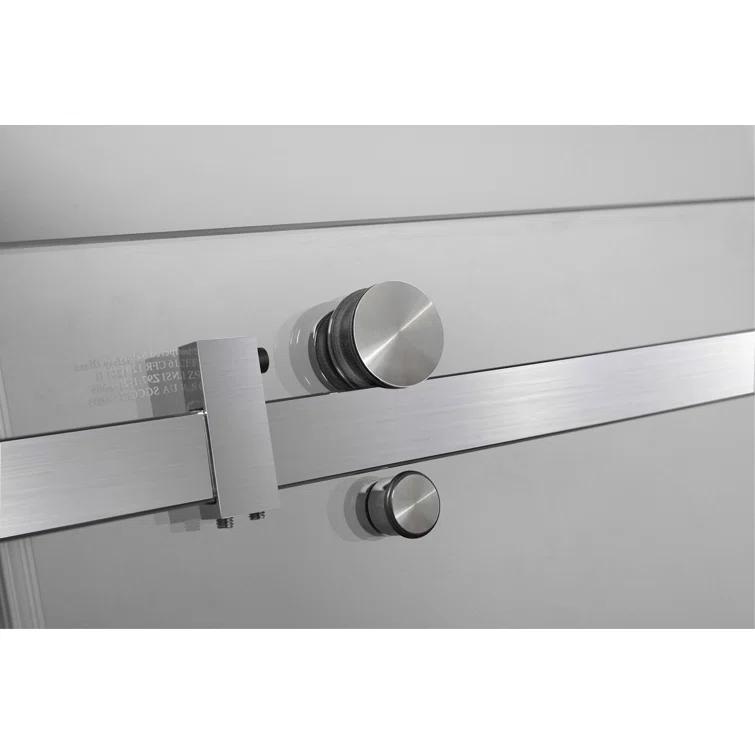 Moselle 60" W x 35" D x 77.5" H Frameless Rectangle Sliding Shower Enclosure with Base Included