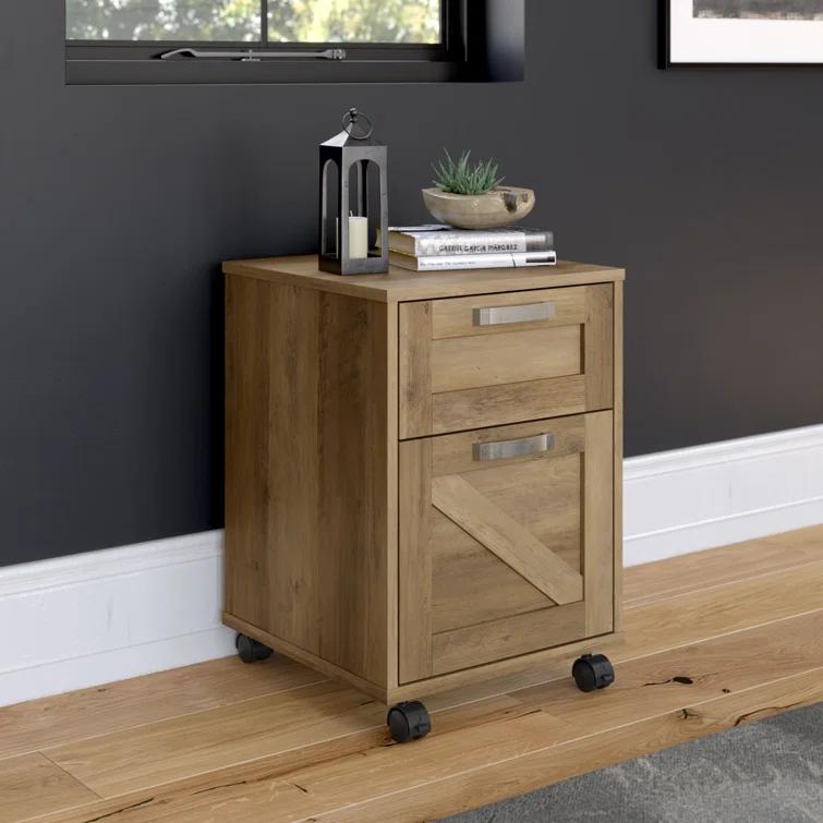 Cowden 16"W 2 -Drawer Mobile Vertical Filing Cabinet