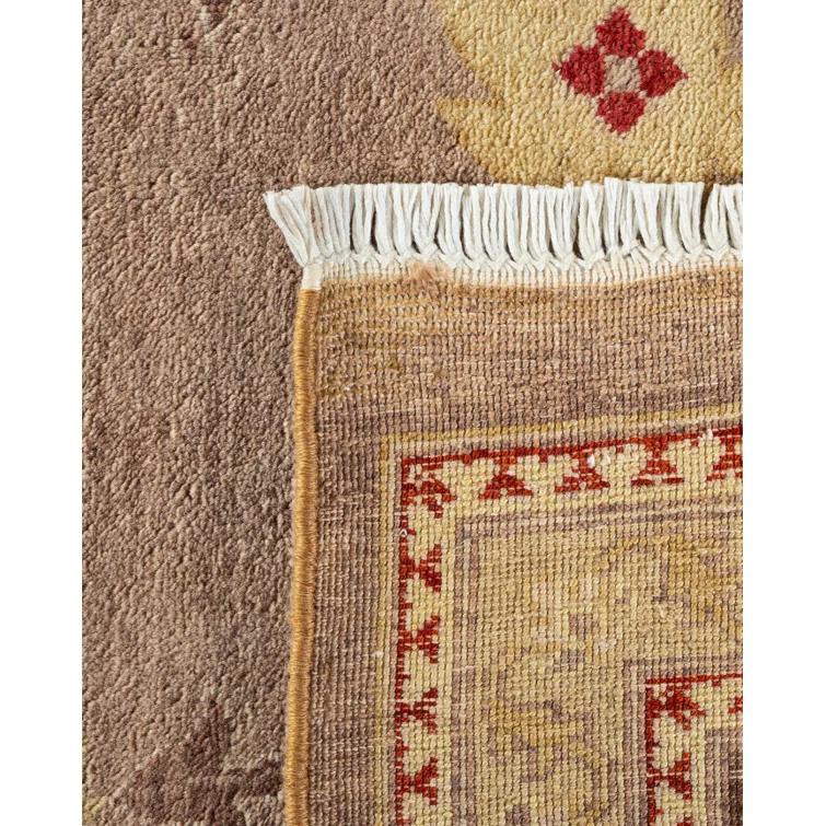 Isabelline Sarria One-of-a-Kind 9' 4" X 12' 2" 2000s Wool Area Rug in Beige