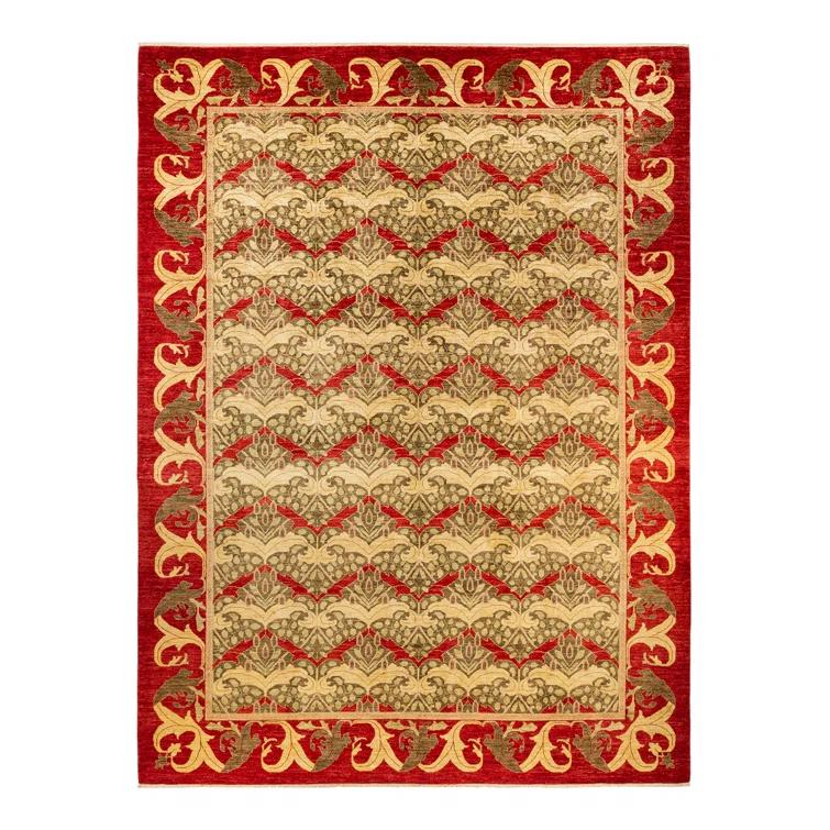 Isabelline Verlynn One-of-a-Kind 10' 2" X 13' 9" 2010s Wool Area Rug in Red