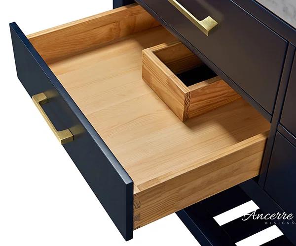 Ancerre Designs Elizabeth 48" Wood Bathroom Vanity Set in Heritage Blue