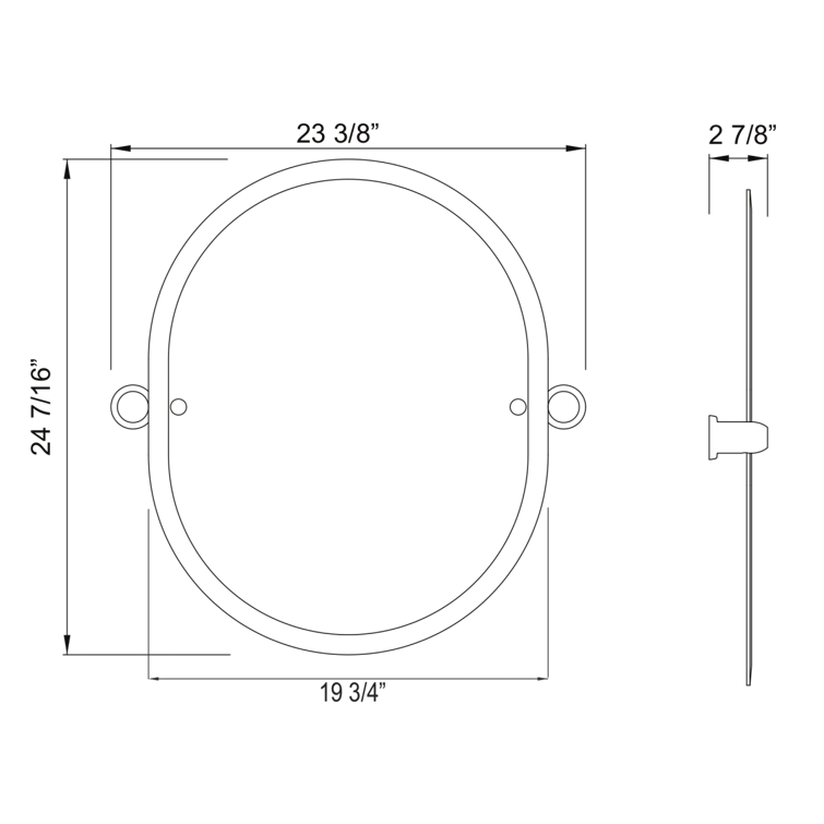 Perrin & Rowe Holborn 25" Oval Mirror