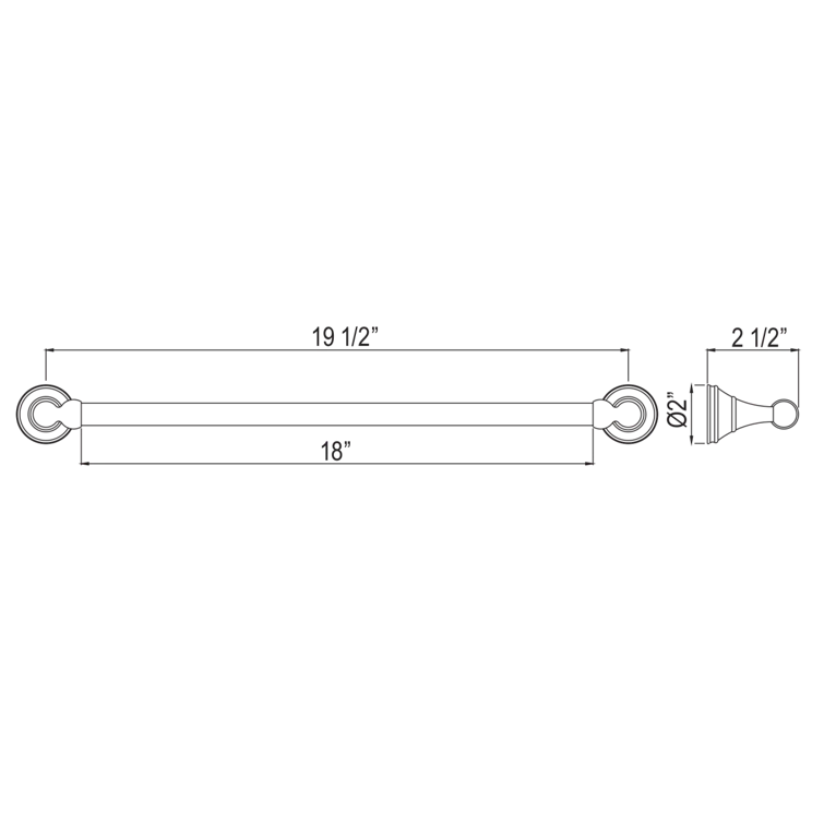 Georgian Era 20" Towel Bar