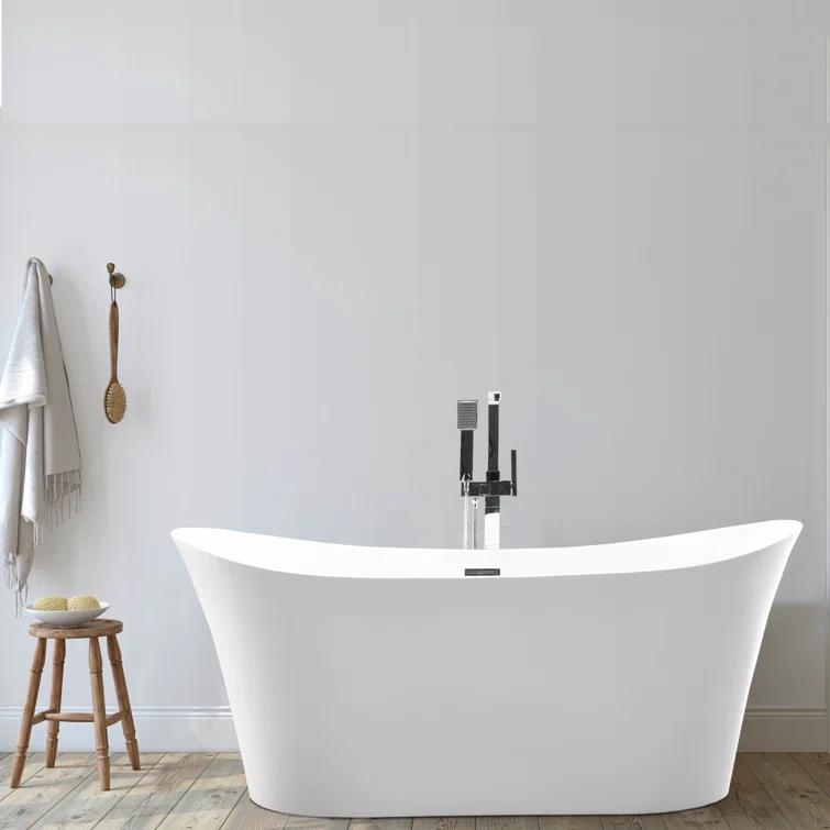 67" x 31" Freestanding Soaking Bathtub