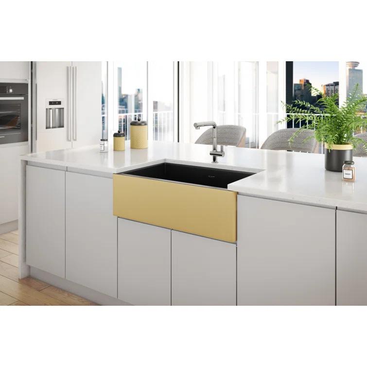 Ruvati 30-inch Fireclay Modern Farmhouse Kitchen Sink Single Bowl