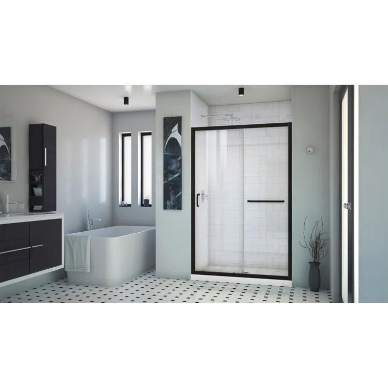 Infinity-Z 48" x 74.75" Clear Sliding Shower Door