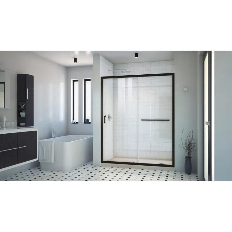 Infinity-Z 60" W x 74.75" H Framed Sliding Shower Kit