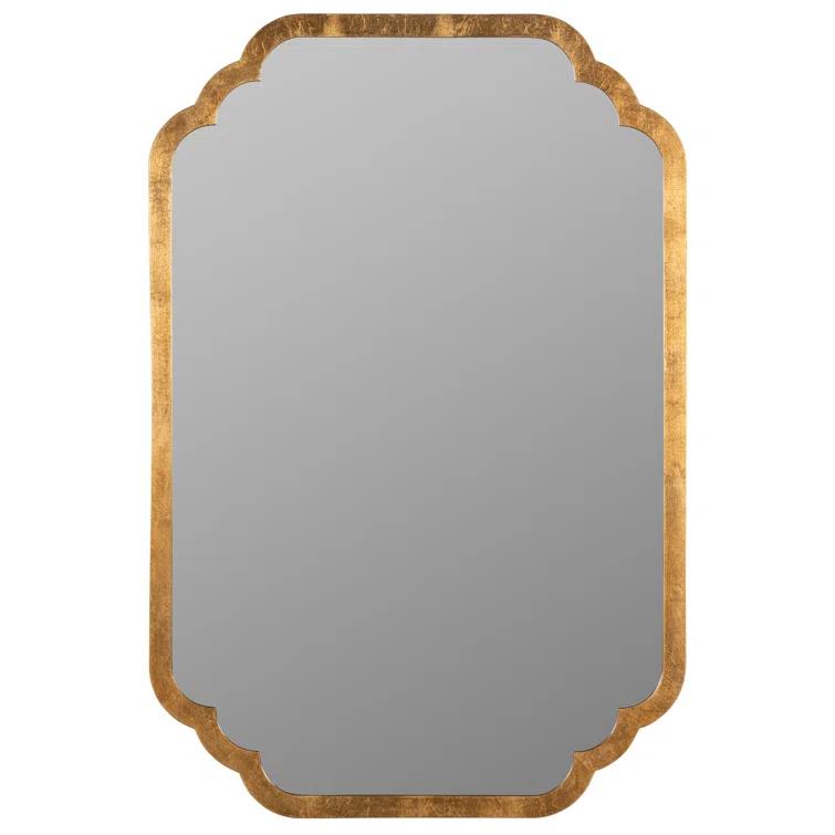 Carol Rectangular Gold Leaf Wall Mirror