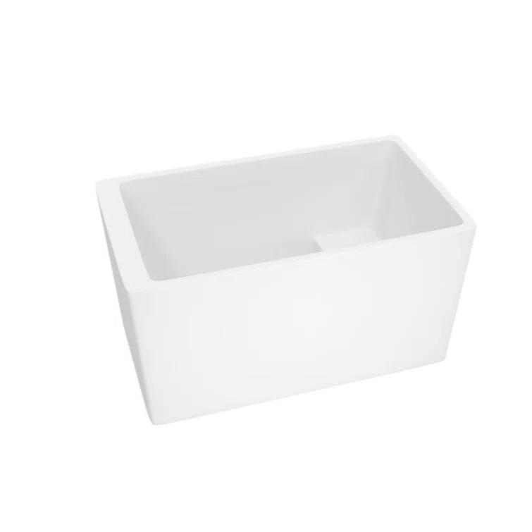 43.25'' x 27.5" Freestanding Soaking Acrylic Bathtub