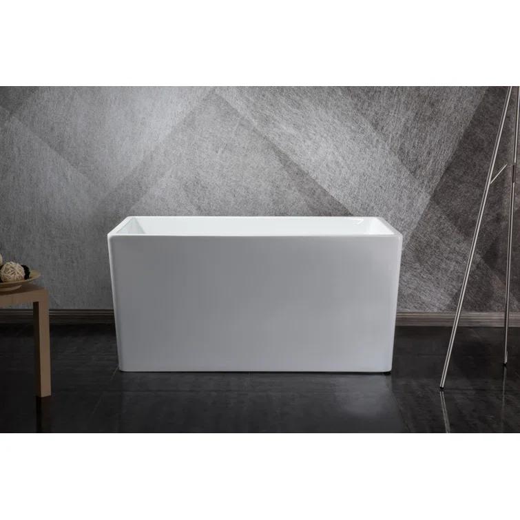 43.25'' x 27.5" Freestanding Soaking Acrylic Bathtub