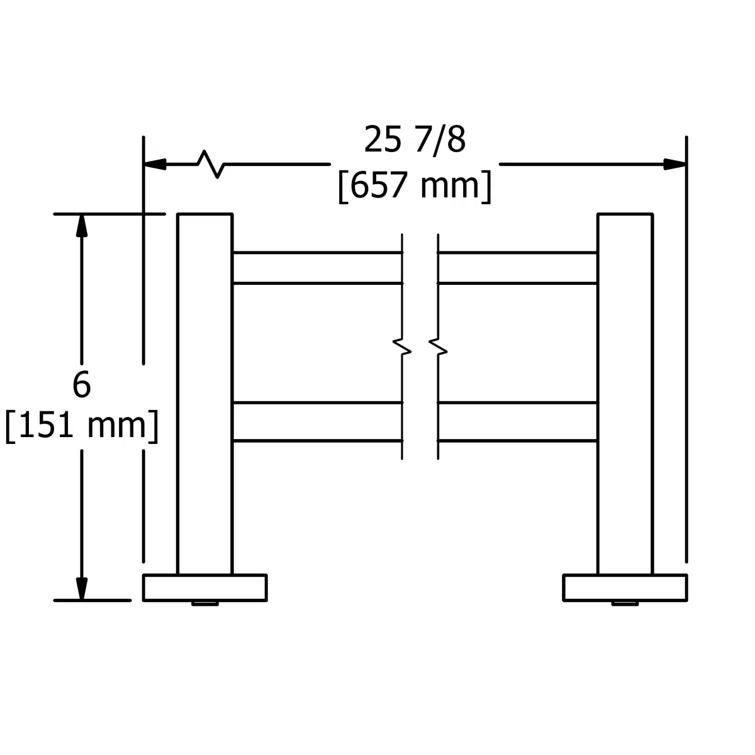 Zendo Double 24" Towel Bar