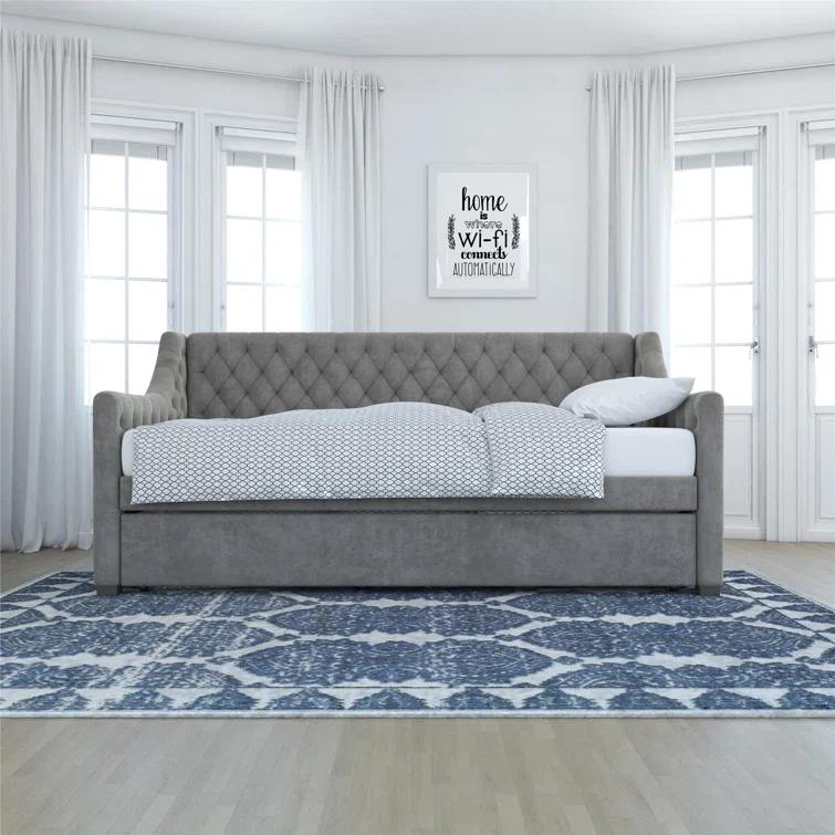 Monarch Hill Ambrosia Upholstered Daybed with Trundle