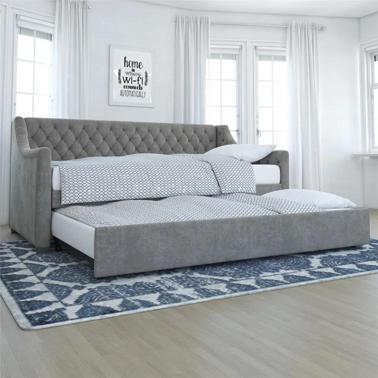Monarch Hill Ambrosia Upholstered Daybed with Trundle