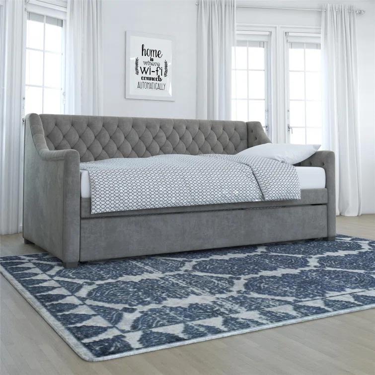 Monarch Hill Ambrosia Upholstered Daybed with Trundle