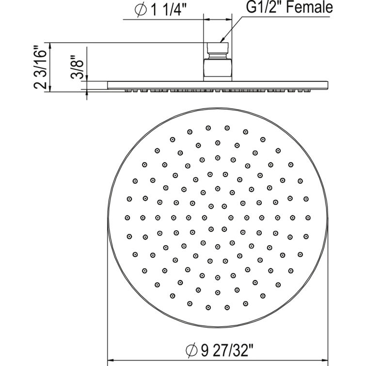 Rohl 10" Rain Showerhead