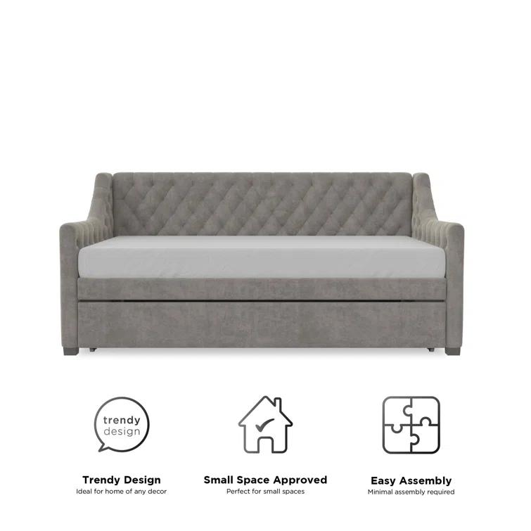 Monarch Hill Ambrosia Upholstered Daybed with Trundle