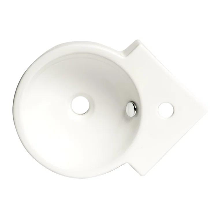 Alfi Brand ABC121 Alfi Brand 12'' White No Oval Bathroom Sink with Overflow