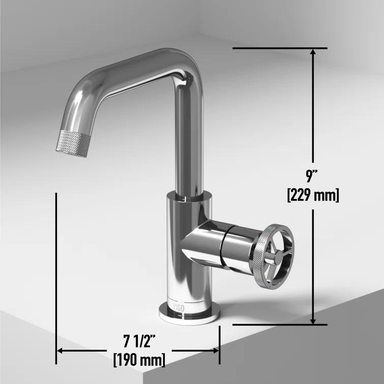 Cass 9" H Single Handle Single Hole Bathroom Faucet