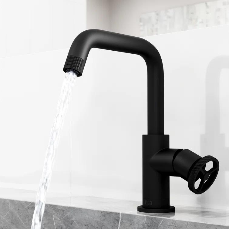Cass 9" H Single Handle Single Hole Bathroom Faucet
