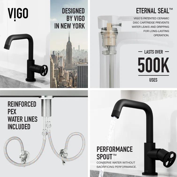 Cass 9" H Single Handle Single Hole Bathroom Faucet