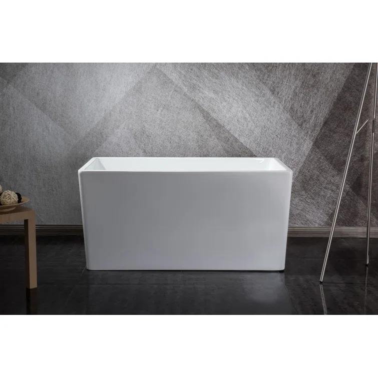 43.25'' x 27.5" Freestanding Soaking Acrylic Bathtub