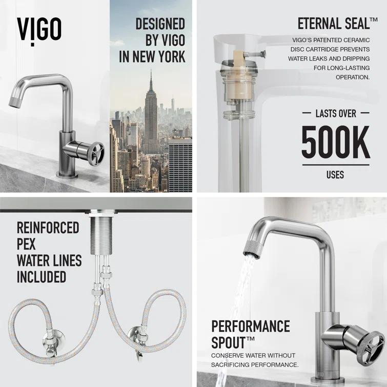 Cass 9" H Single Handle Single Hole Bathroom Faucet