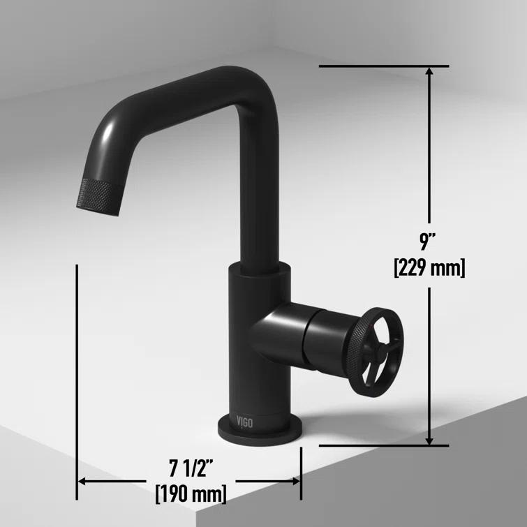 Cass 9" H Single Handle Single Hole Bathroom Faucet