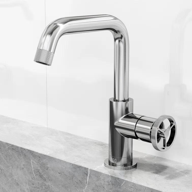 Cass 9" H Single Handle Single Hole Bathroom Faucet
