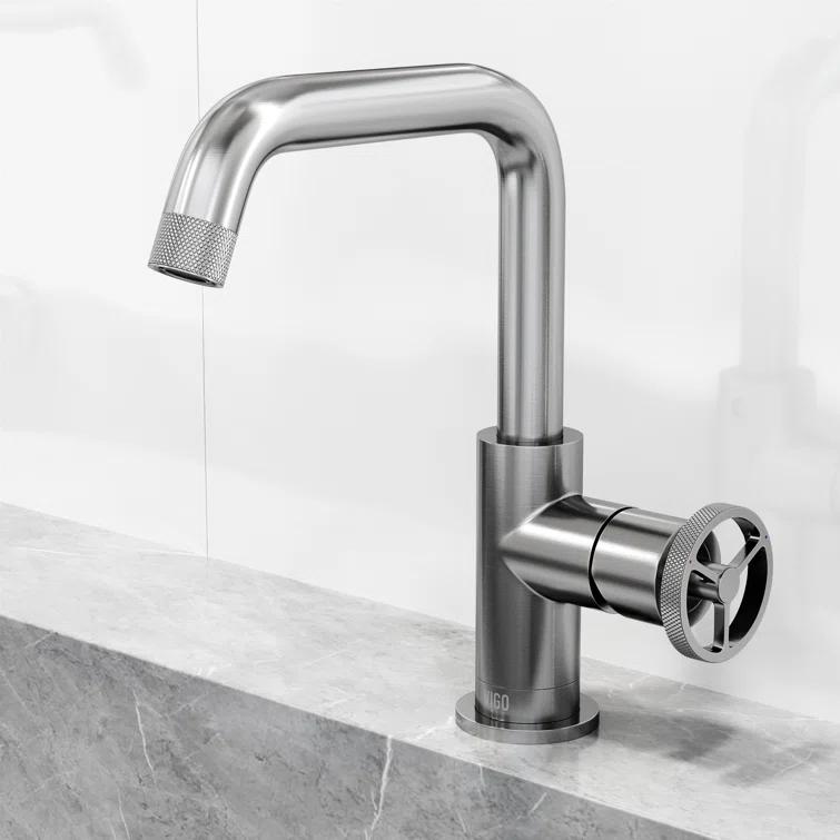 Cass 9" H Single Handle Single Hole Bathroom Faucet