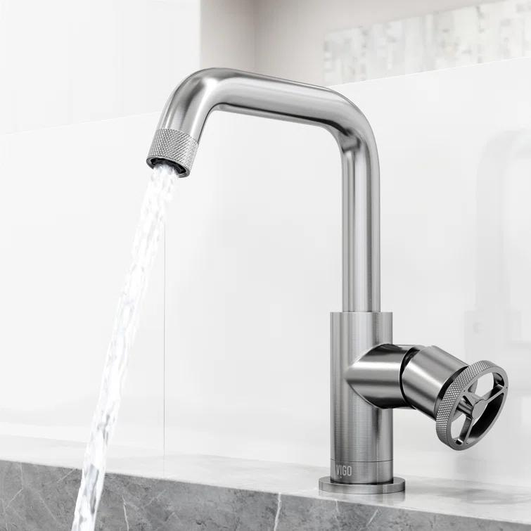 Cass 9" H Single Handle Single Hole Bathroom Faucet