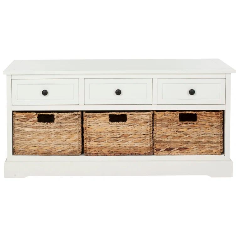 Adayla Solid Wood Drawers Storage Bench