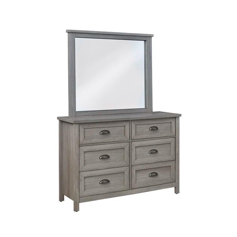 Mcgwire 48'' W 6 - Drawer Dresser with Mirror