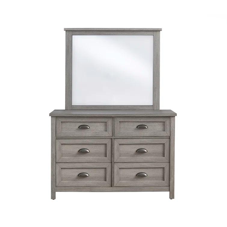 Mcgwire 48'' W 6 - Drawer Dresser with Mirror