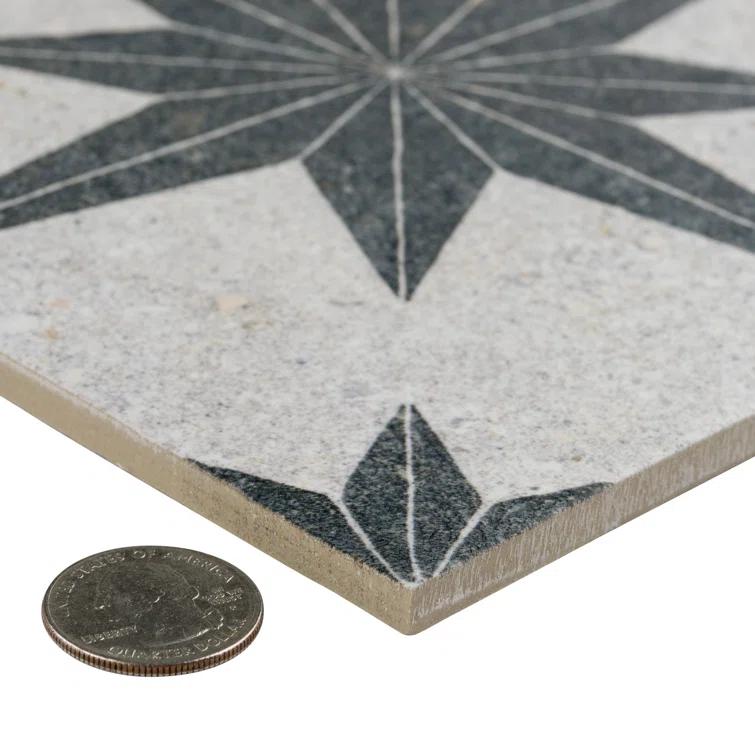 BATCH Tulum Compass 8" x 8" Patterned Wall & Floor Tile