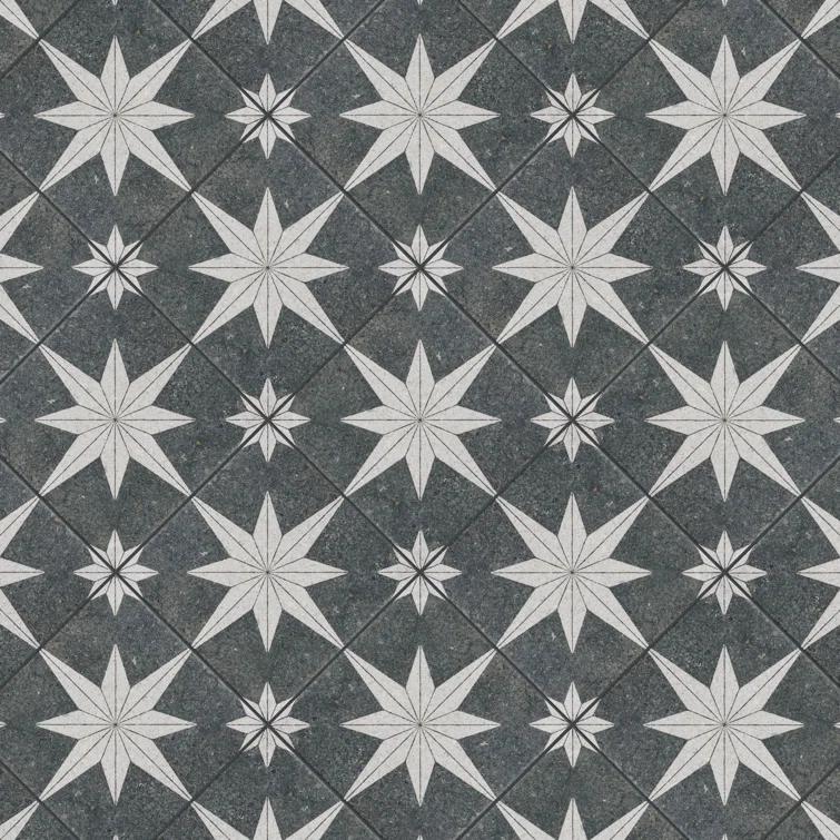 Merola Tile Compass Star 8" x 8" Porcelain Stone Look Wall & Floor Tile