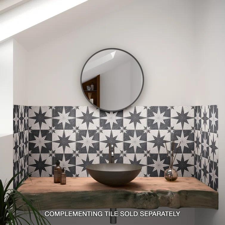 Merola Tile Compass Star 8" x 8" Porcelain Stone Look Wall & Floor Tile