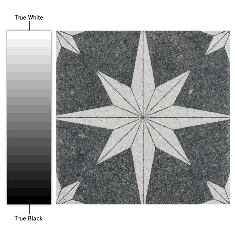 Merola Tile Compass Star 8" x 8" Porcelain Stone Look Wall & Floor Tile