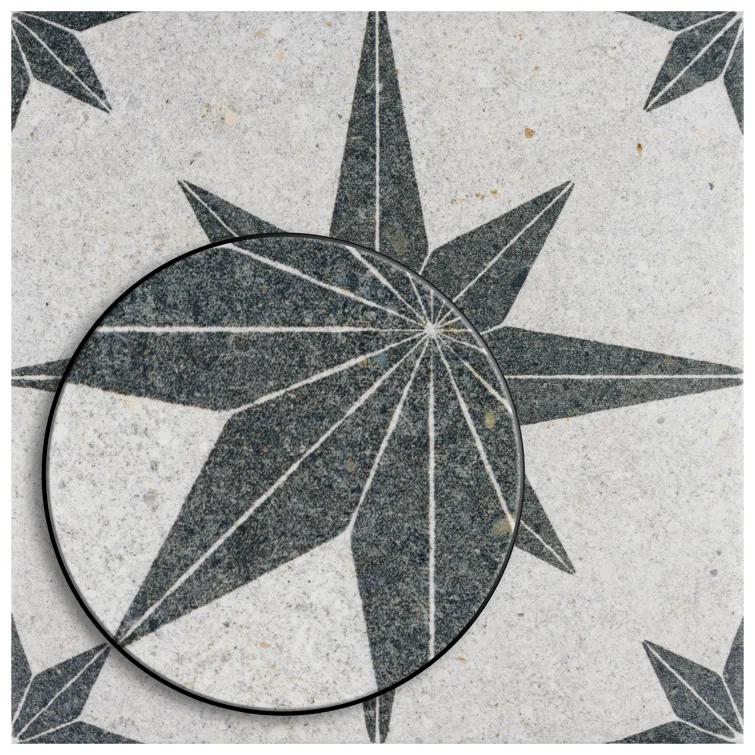 BATCH Tulum Compass 8" x 8" Patterned Wall & Floor Tile