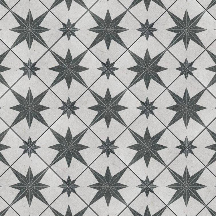 BATCH Tulum Compass 8" x 8" Patterned Wall & Floor Tile