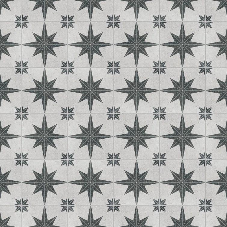 BATCH Tulum Compass 8" x 8" Patterned Wall & Floor Tile