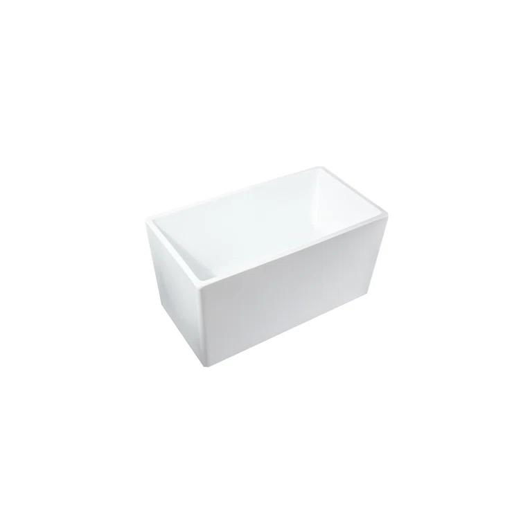 43.25'' x 27.5" Freestanding Soaking Acrylic Bathtub