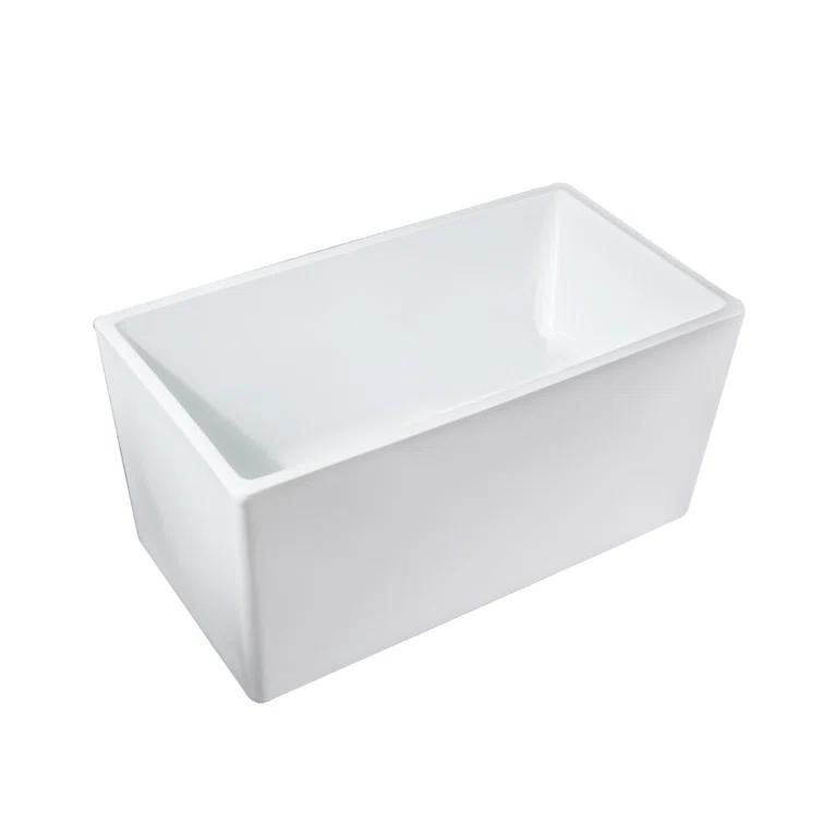 43.25'' x 27.5" Freestanding Soaking Acrylic Bathtub