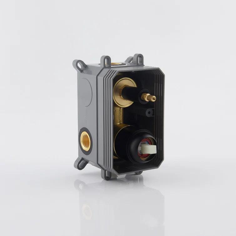 Luxury Wall-Mounted 3-Function Shower System Solid Brass Mixer Valve, 1.8 GPM Flow & Dual Showerheads with Rough-in Valve